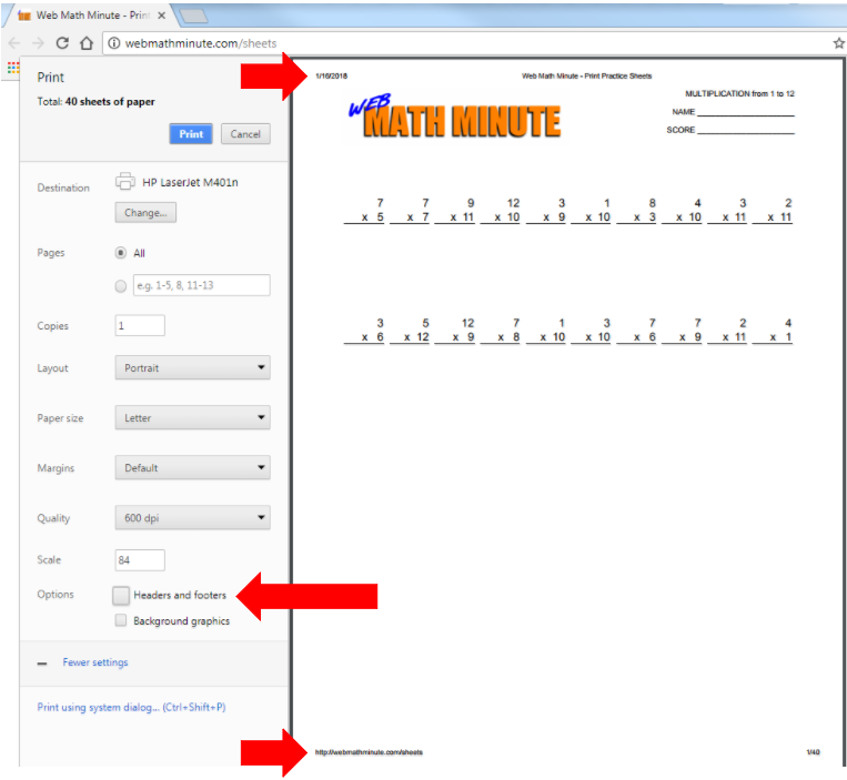 web-math-minute