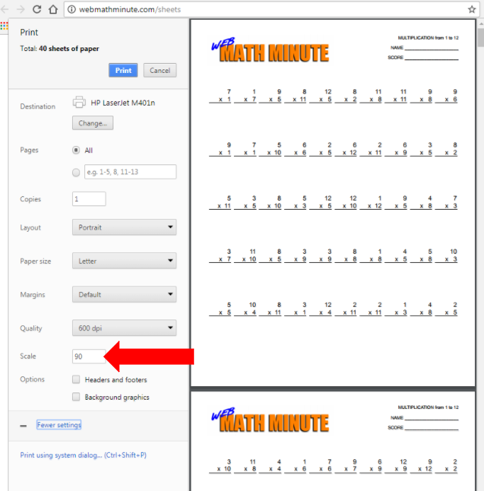 web-math-minute